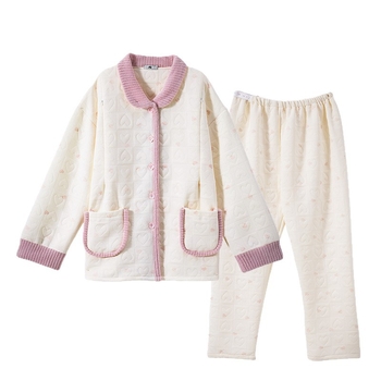 Maternitný pyžamový set do domácnosti, štýl víla, 100% polyester, dlhé rukávy, dlhé nohavice, jesenná a zimná sezóna, dojčenie