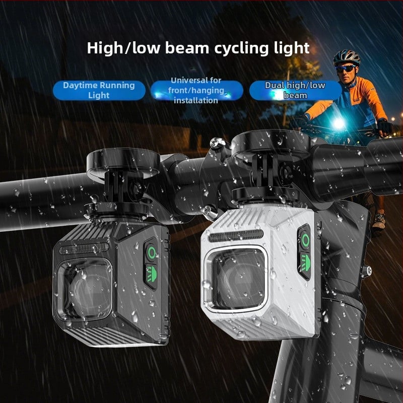 Viseće prednje svjetlo za bicikl za noćnu vožnju – kompatibilno s cestovnim i planinskim biciklima, podesiv daljinski i kratki snop, protiv zasljeplivanja