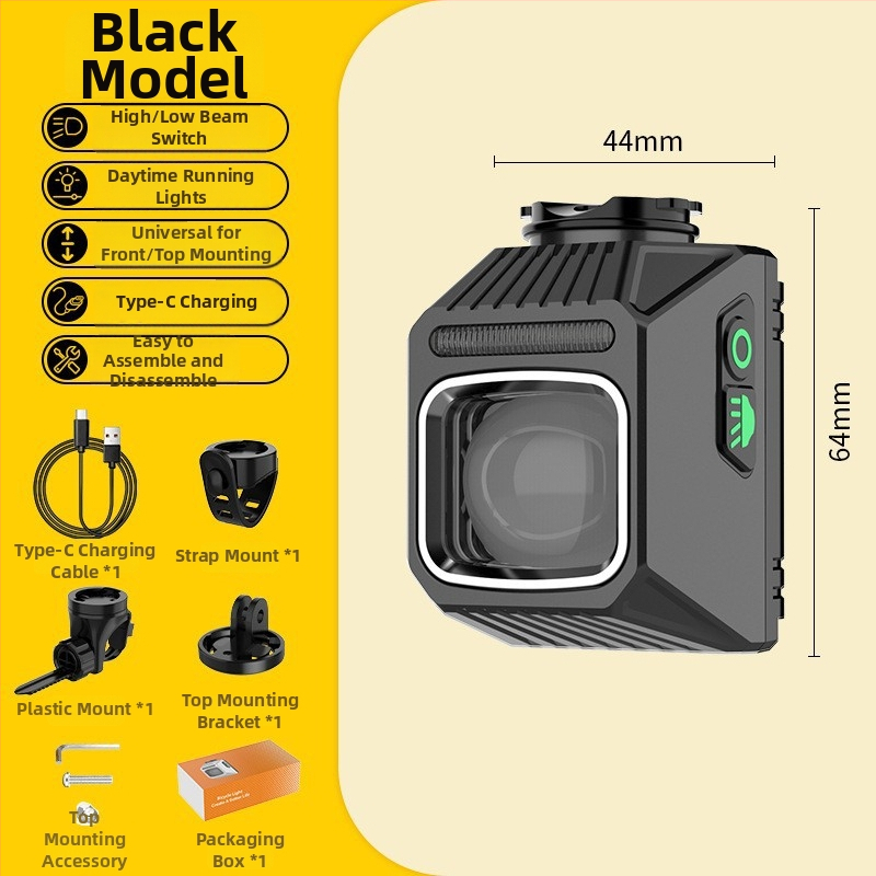 Viseće prednje svjetlo za bicikl za noćnu vožnju – kompatibilno s cestovnim i planinskim biciklima, podesiv daljinski i kratki snop, protiv zasljeplivanja