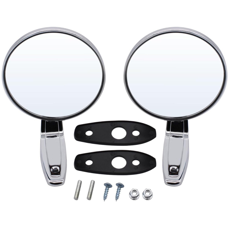 Klasični auto okrugli retrovizor – nehrđajući čelik, model SF-QC-003