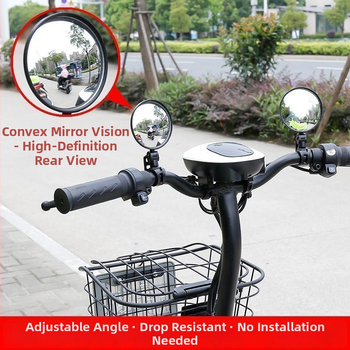 Sada 2 360° otočných spätných zrkadiel pre elektrické vozidlá a bicykle