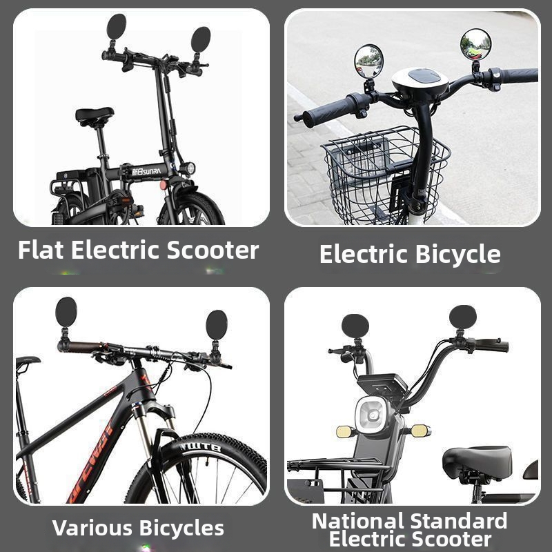 Sada 2 360° otočných spätných zrkadiel pre elektrické vozidlá a bicykle