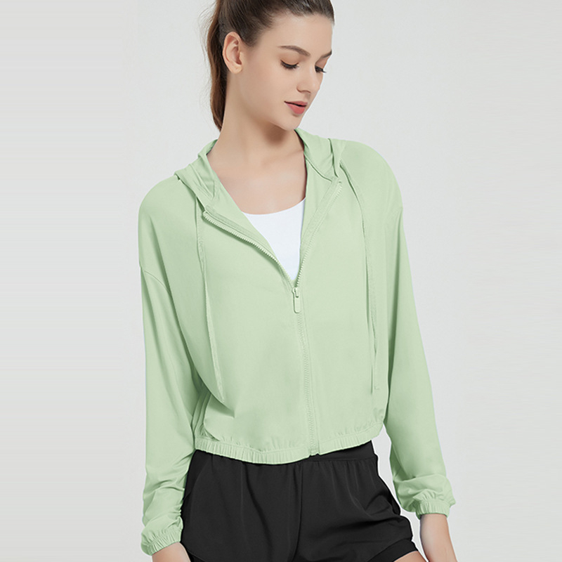 Jachetă ușoară cu glugă pentru protecție UV UPF50+, nailon, uscare rapidă, respirabilă