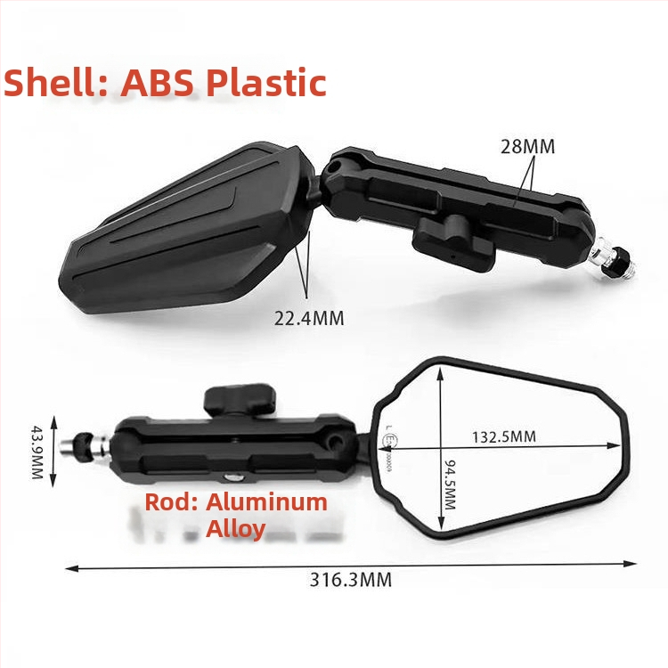 Sklopivi kvadratni retrovizor za RX401 RX3S RX250 RX1S RX3 motocikl, aluminijska legura