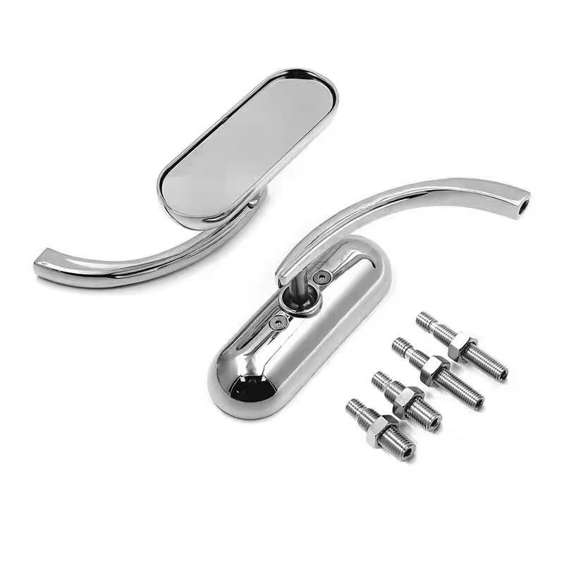 Retrovizor za motocikl – aluminij, kvadratno ogledalo, montaža s desnim i lijevim navojem, anti-glare, univerzalna kompatibilnost