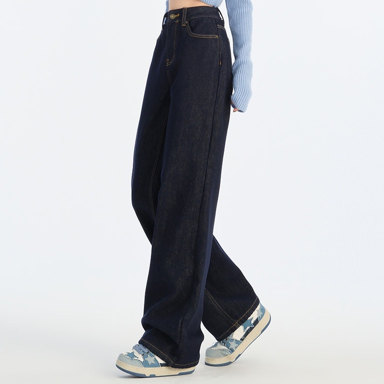 Teksad: vaba sirge lõikega, kõrge vöökoht, vooder, denim, 70-80% puuvill