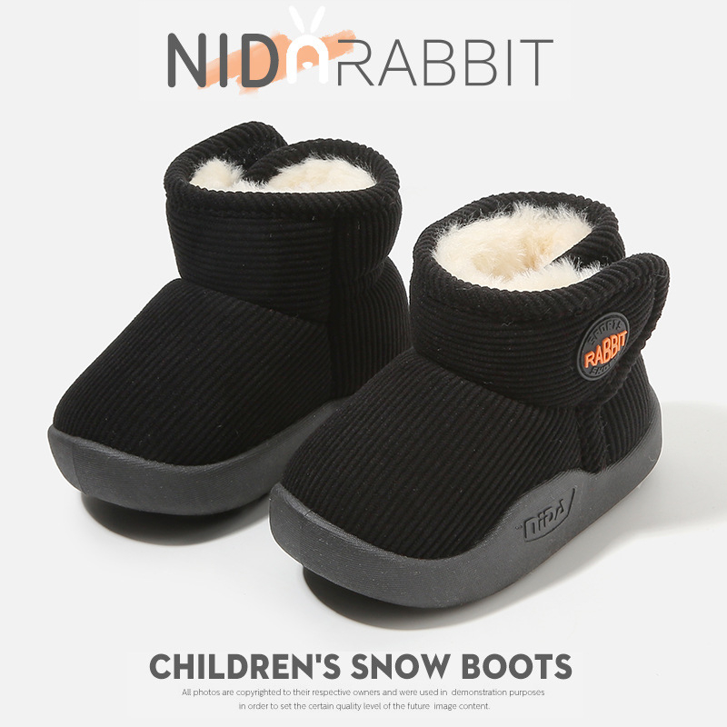 Detské snehové čižmy s kožušinovým vrchným dielom, nepremokavé, voľnočasový štýl pre vek 1–6 rokov