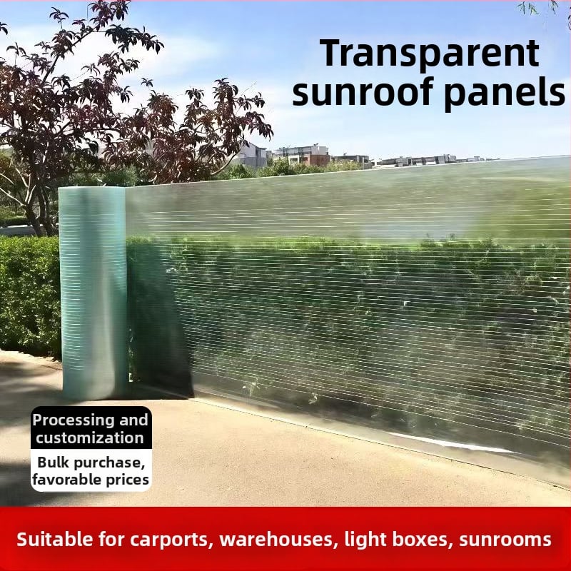 FRP polopriesvitný panel slnečného svetla pre skleník a slnečnú miestnosť, plochý typ, hrúbka 8–10 mm