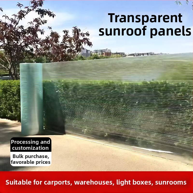 FRP polopriesvitný panel slnečného svetla pre skleník a slnečnú miestnosť, plochý typ, hrúbka 8–10 mm