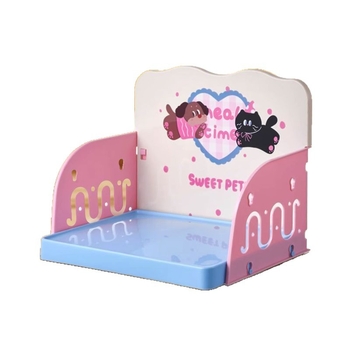 Suport dublu etajat pentru boluri de pisică pentru hranire (Material: PP; Brand: He Ou; Model: Dopamine Dining Table; Categoria: Accesorii de hrănire pentru animale)