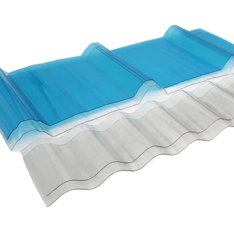 Polykarbonátové škridle pre strechu skleníka a dielne — Guangxing, trapézové a vlnité profily, hrúbka 0,8–2,0 mm