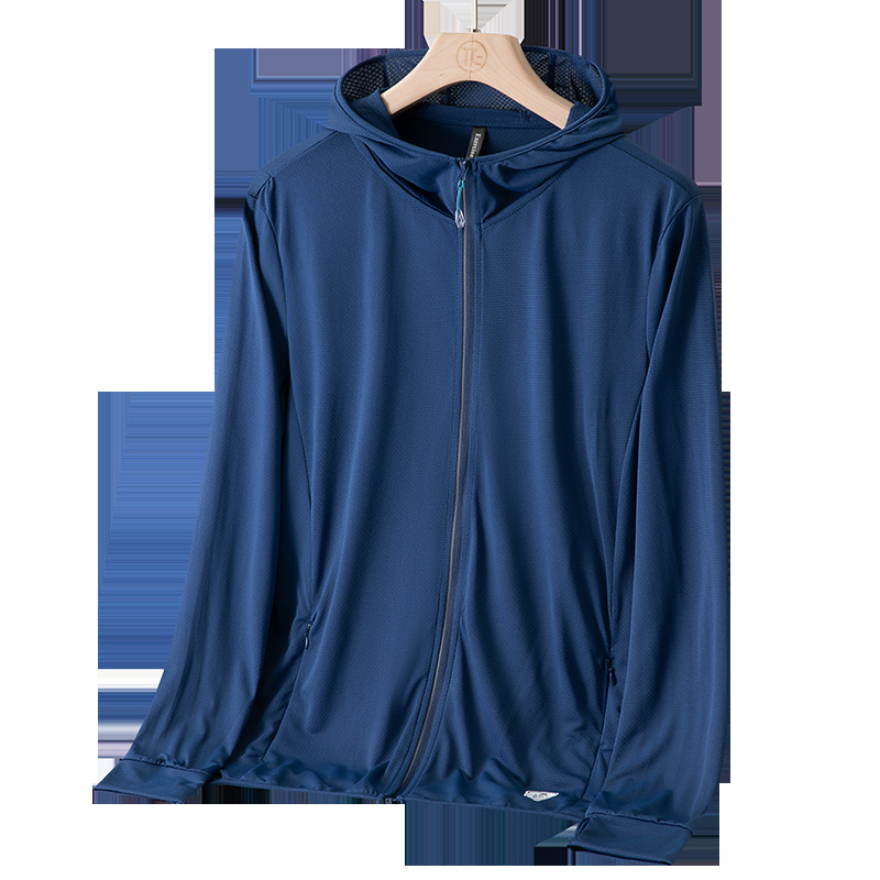 Unisex suve kerge UV-kaitsejakk kapuutsiga, UPF45, hingav polüester, kamuflaaž, putukate tõrje