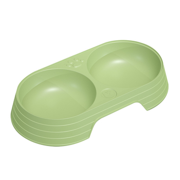 Vas pentru pisică, cu două boluri antiderapante, din plastic, Curly Tail