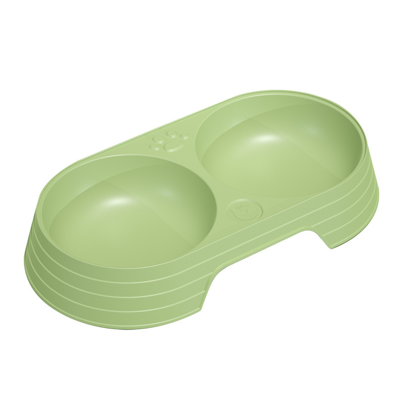 Vas pentru pisică, cu două boluri antiderapante, din plastic, Curly Tail