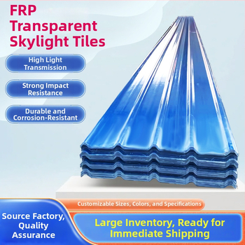 FRP priehľadná doska na zachytávanie svetla pre skleník – rebríkovitého tvaru, zosilnená polyesterovými vláknami; odolná voči starnutiu, voči krupobitiu, voči korózii, ohňovzdorná a tepelná izolácia