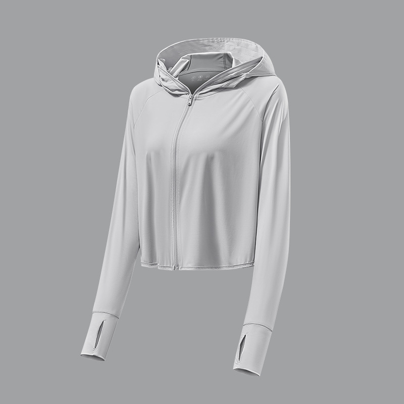 Jachetă de protecție solară cu glugă UPF50, nailon respirabil, uscare rapidă, jachetă de exterior de vară