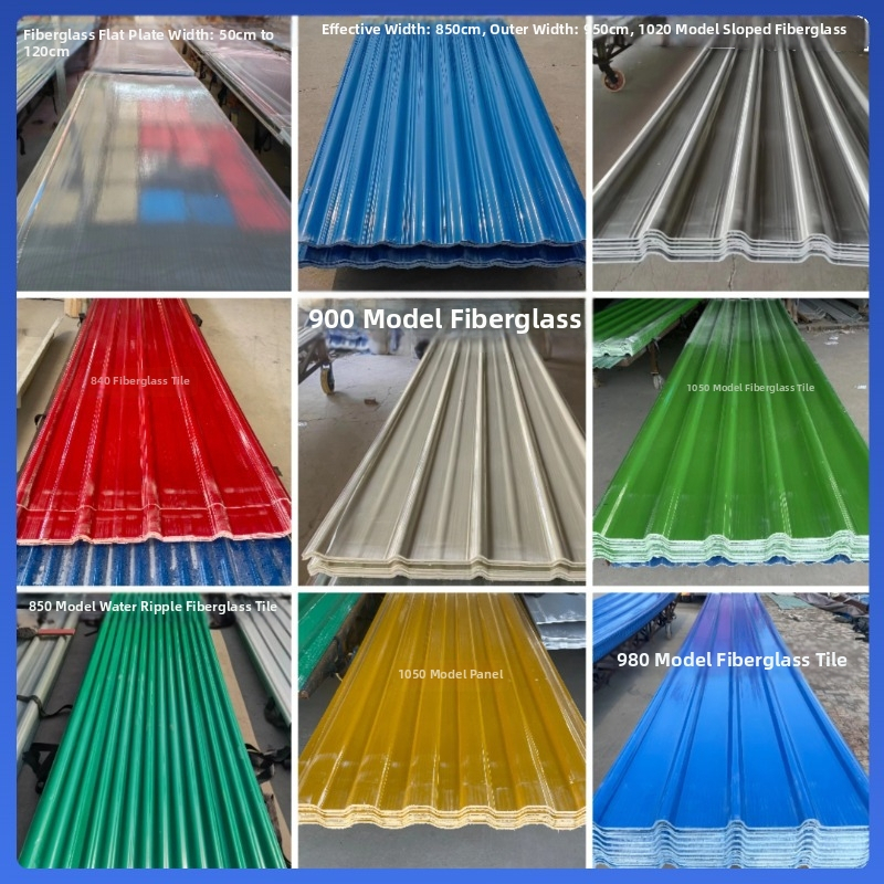 FRP plokščių apšvietimui – skaidri, korozijai atspari, ugniai atspari, šiltnamiams