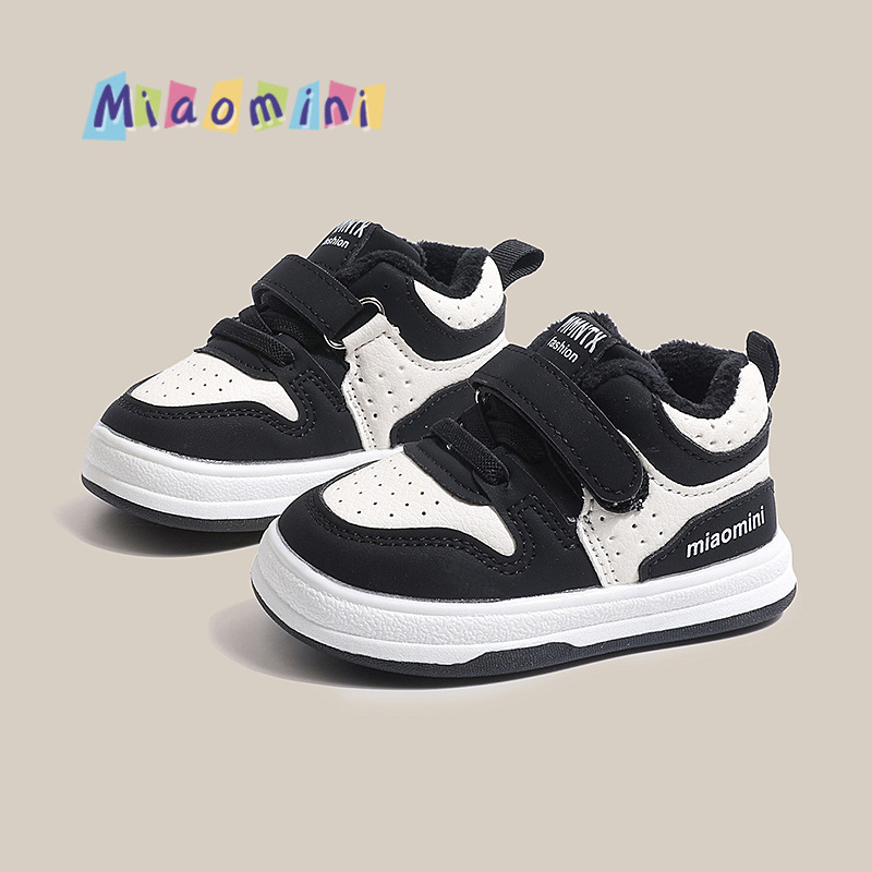 Pantofi bebeluși pentru învățarea mersului, suprafață din microfibră, Velcro, talpă TPR, 1-3 ani