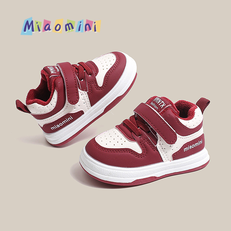 Pantofi bebeluși pentru învățarea mersului, suprafață din microfibră, Velcro, talpă TPR, 1-3 ani