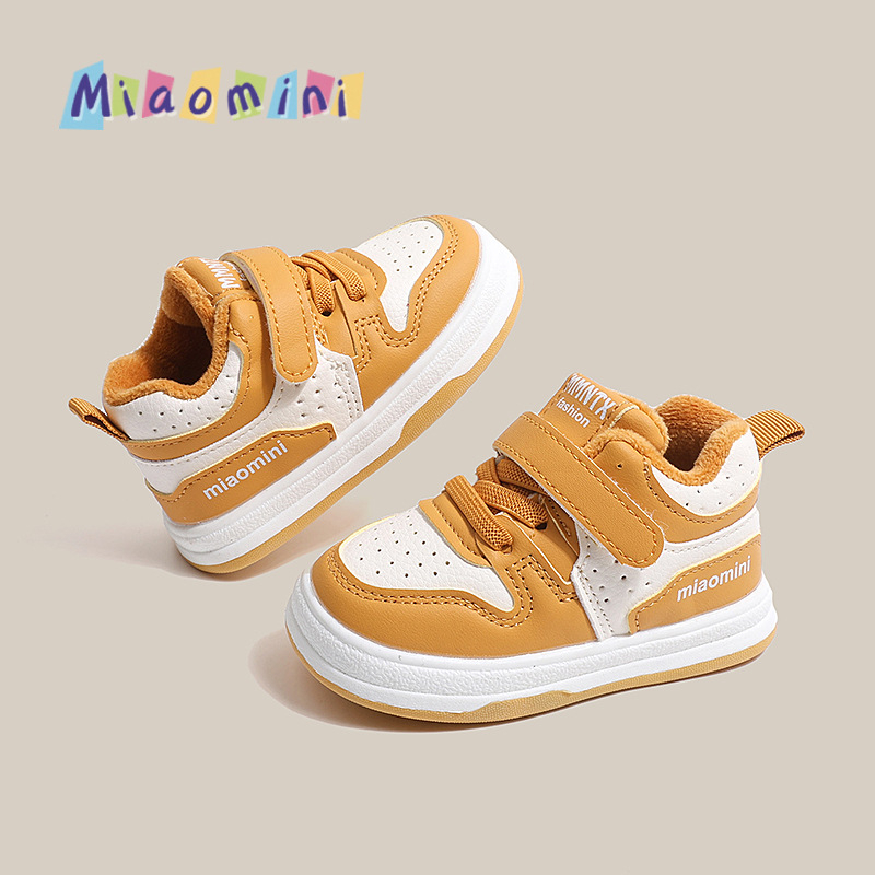 Pantofi bebeluși pentru învățarea mersului, suprafață din microfibră, Velcro, talpă TPR, 1-3 ani