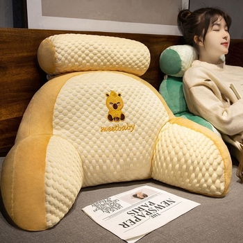 Plüüsist kate ja PP puuvillase täidisega lülisamba toeta padi, ühee toon disain, karikatuur stiil, kontorile, diivanile ja ühiselamusse