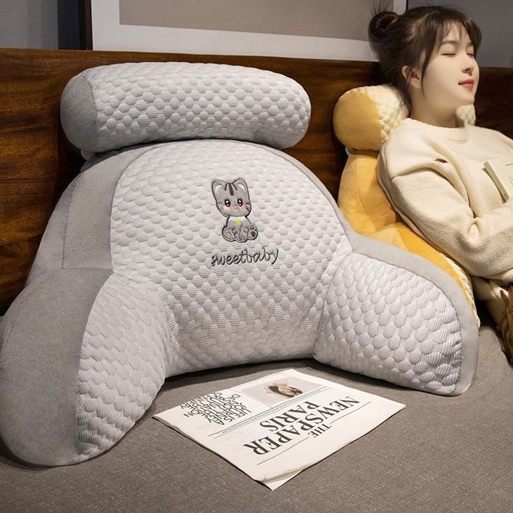 Plüüsist kate ja PP puuvillase täidisega lülisamba toeta padi, ühee toon disain, karikatuur stiil, kontorile, diivanile ja ühiselamusse