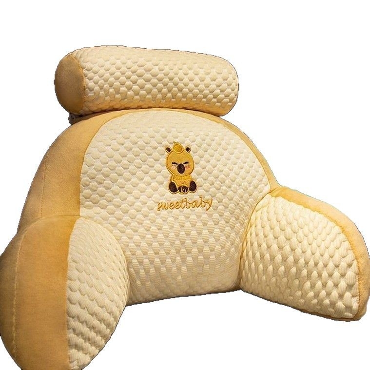 Plüüsist kate ja PP puuvillase täidisega lülisamba toeta padi, ühee toon disain, karikatuur stiil, kontorile, diivanile ja ühiselamusse