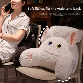 Seljatugedepadi plüüsvillaga kattega, armsa loomade motiiviga, PP-puuvill täidis, kohandatav