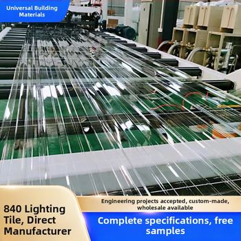 Polykarbónátové svetelné panely pre strechy tovární a skleníkov, vlnité a trapézové listy, panely typu 840