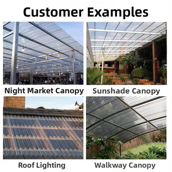 Polykarbónátové svetelné panely pre strechy tovární a skleníkov, vlnité a trapézové listy, panely typu 840