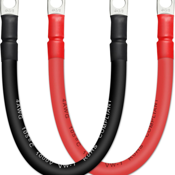 Meďný štartovací kábel s terminálmi pre automobilovú batériu, vhodný pre autá, obytné autá a lode