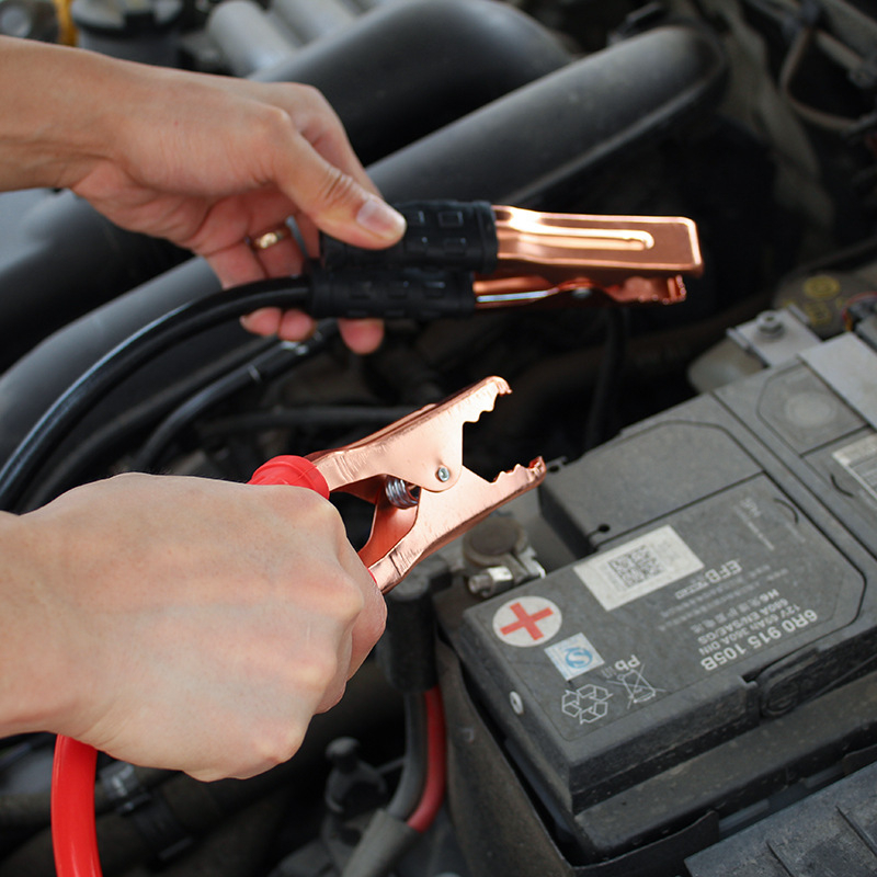 Autostartovaci kabel s 500A svorkami, dĺžka 1,8 m, PVC + meď, krokodílové svorky