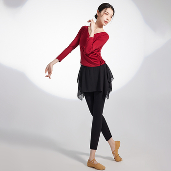 Панталони-пола с мрежа за възрастни жени – балет и латински танци, тренировъчно облекло, Modal плат