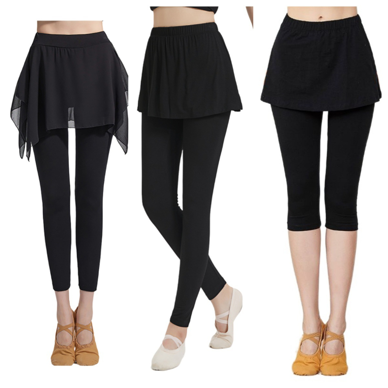 Панталони-пола с мрежа за възрастни жени – балет и латински танци, тренировъчно облекло, Modal плат