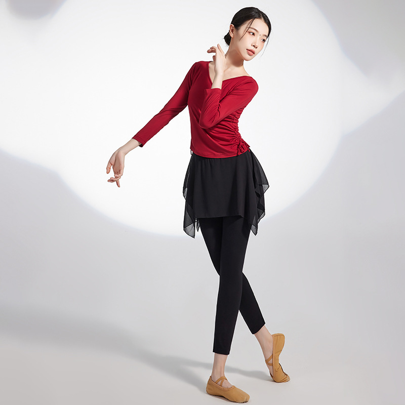 Панталони-пола с мрежа за възрастни жени – балет и латински танци, тренировъчно облекло, Modal плат