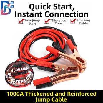 Auto štartovací kábel 1000A s meďovým jadrom, PVC izolácia, 2 m, pre autá/SUV