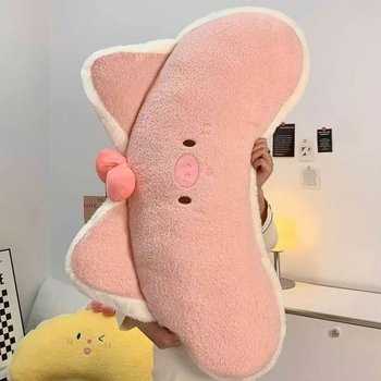 Warm Song plüüspadi tuumaga – pikk bolsterpadi, ühevärviline muster, PP puuvillase täide, kaasaegne minimalistlik stiil