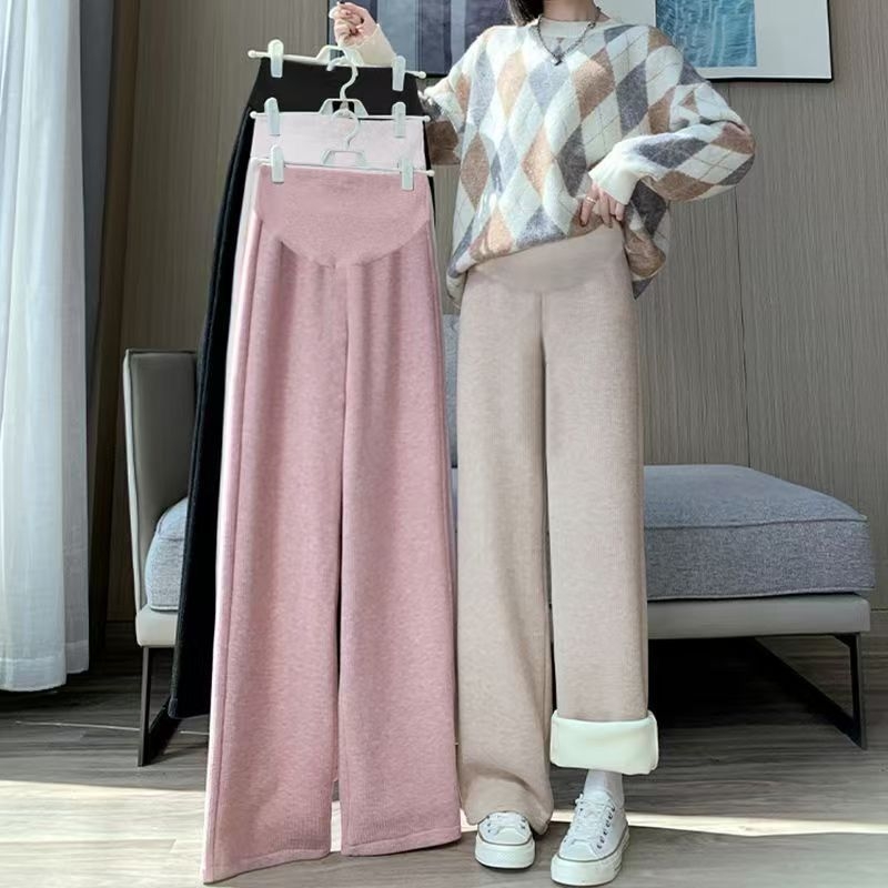 Rasedate püksid chenille kangast, vaba lõige, 3/4 pikkus, tootekood 657465794537