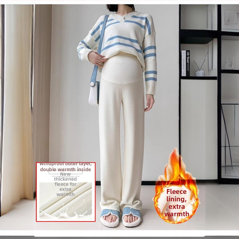 Rasedate püksid chenille kangast, vaba lõige, 3/4 pikkus, tootekood 657465794537