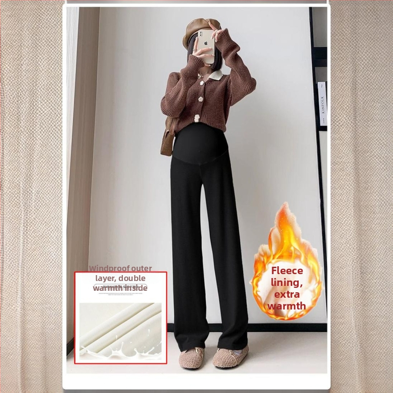 Rasedate püksid chenille kangast, vaba lõige, 3/4 pikkus, tootekood 657465794537