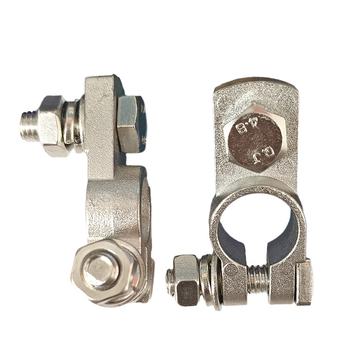 Baibangsheng mosadz tinovaný terminál pre batériu — svorka na kábel pre automobilovú batériu (Model: Brass Tinned)