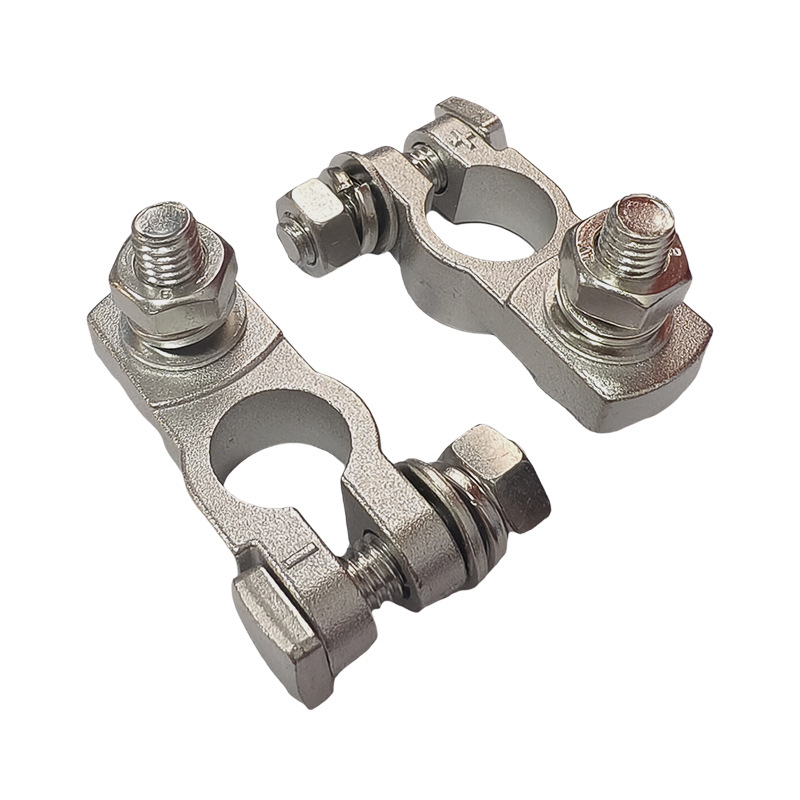 Baibangsheng mosadz tinovaný terminál pre batériu — svorka na kábel pre automobilovú batériu (Model: Brass Tinned)