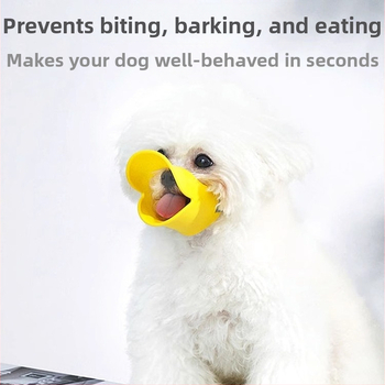 Silikoonist koera suuümbris anti-hammustamise ja anti-laukumise funktsioonidega, takistab söömist, väikestele ja keskmistele koertele
