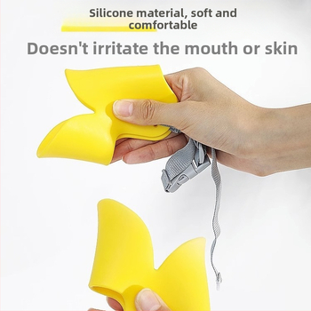 Silikoonist koera suuümbris anti-hammustamise ja anti-laukumise funktsioonidega, takistab söömist, väikestele ja keskmistele koertele