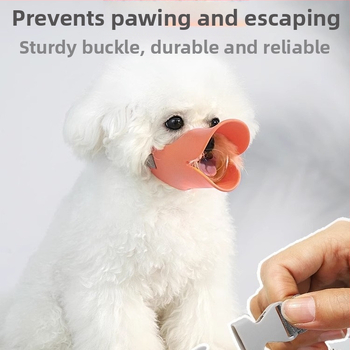 Silikoonist koera suuümbris anti-hammustamise ja anti-laukumise funktsioonidega, takistab söömist, väikestele ja keskmistele koertele