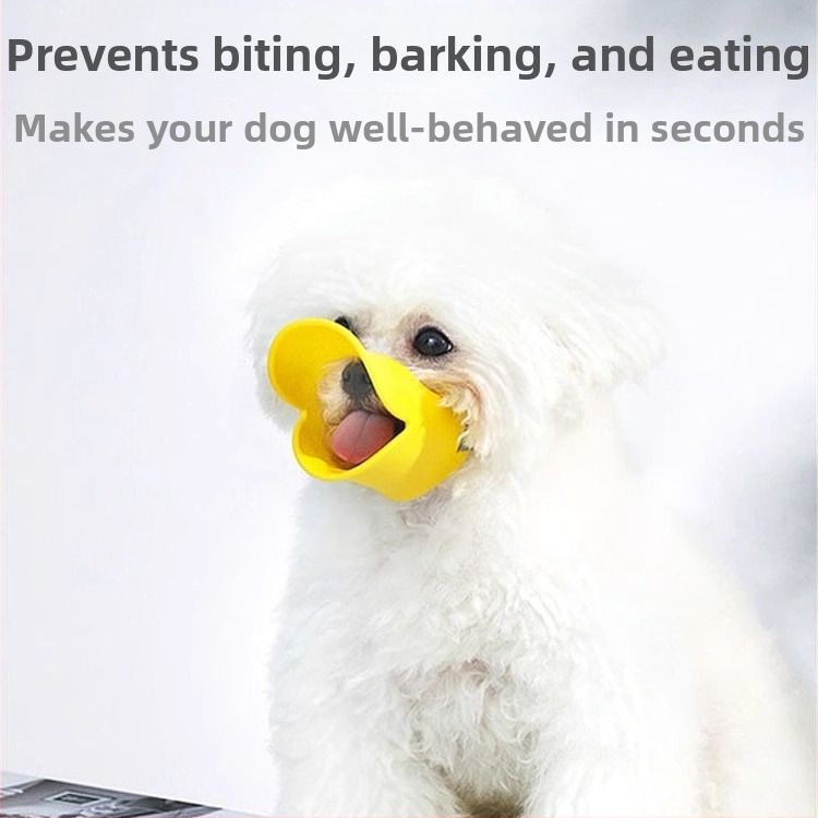 Silikoonist koera suuümbris anti-hammustamise ja anti-laukumise funktsioonidega, takistab söömist, väikestele ja keskmistele koertele