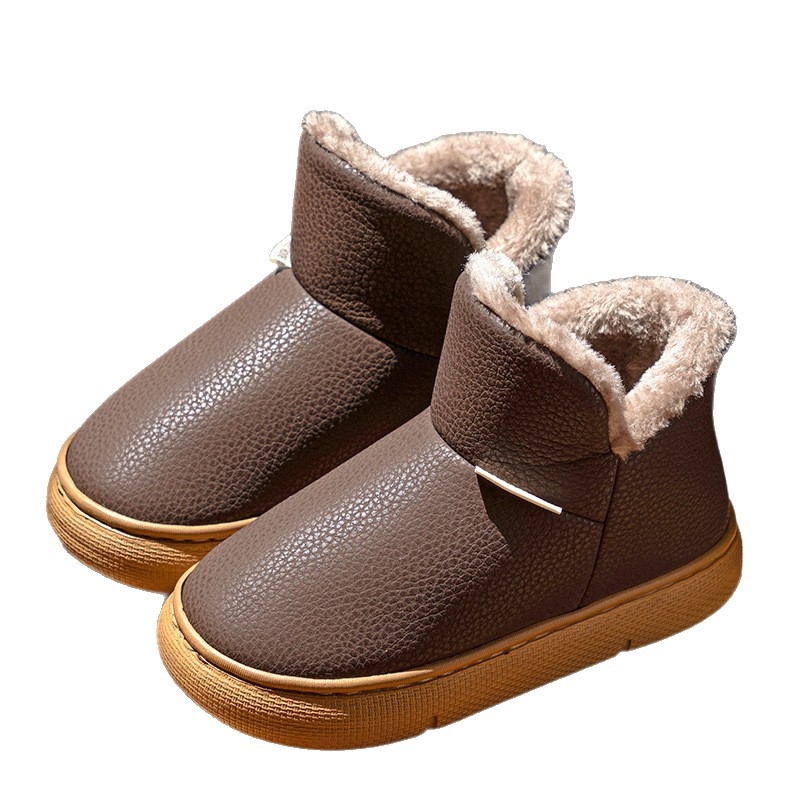 Domáce papuče – Qianchi 25421, PU vrchnok, EVA podrážka, hrubá konštrukcia, uzavreté špičky, guľatá špička, slip-on, unisex, teplo