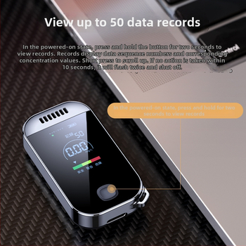 Automobilový dychový tester alkoholu Bymaocar ABS — prenášateľný tester alkoholu s digitálnym displejom a hlasovým upozornením; možnosť súkromnej značky a prispôsobenia