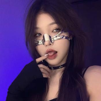 Cyberpunk polovičná maska z zliatiny – IP licencia pre anime hru, rekvizita DIY