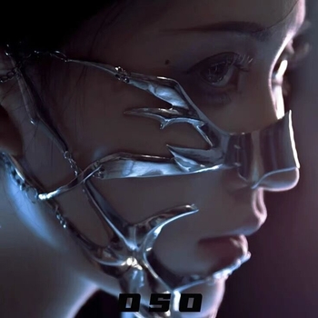 Maska: kyberpunková zliatinová maska na bradu – Halloween, Veľkú noc, Karneval